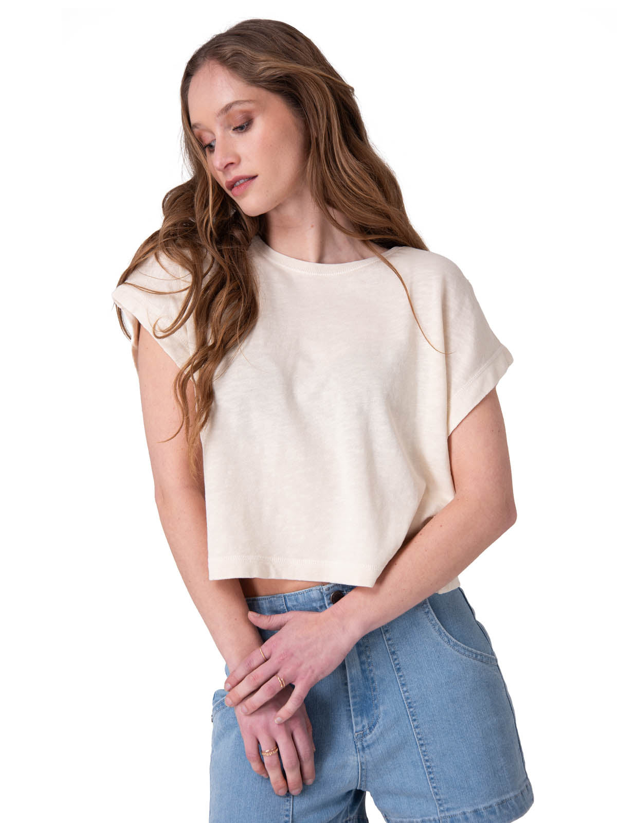 Polera Manga Corta Hombre Slub Knit Fashion Rosado