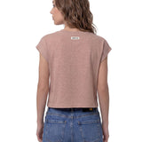 Polera Manga Corta Mujer Slub Knit Fashion Rosa Pálido Cat