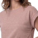 Polera Manga Corta Mujer Slub Knit Fashion Rosa Pálido Cat