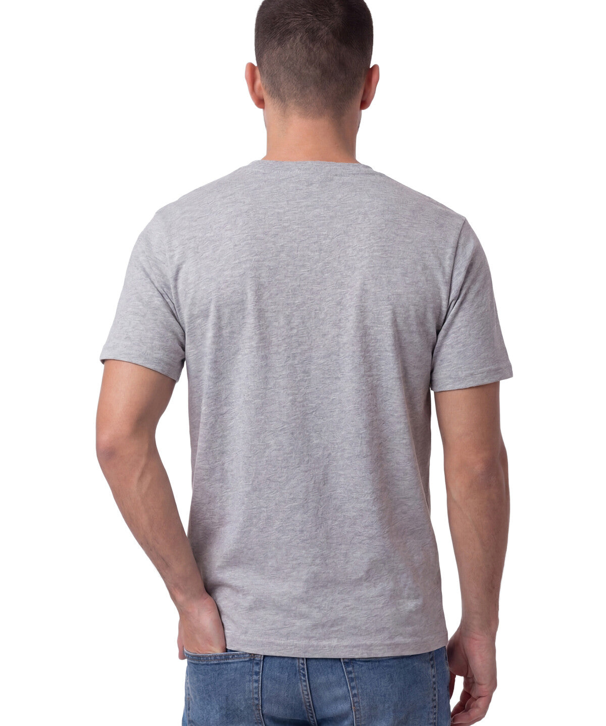 Polera Manga Corta Hombre Heritage Peoria Gris Cat