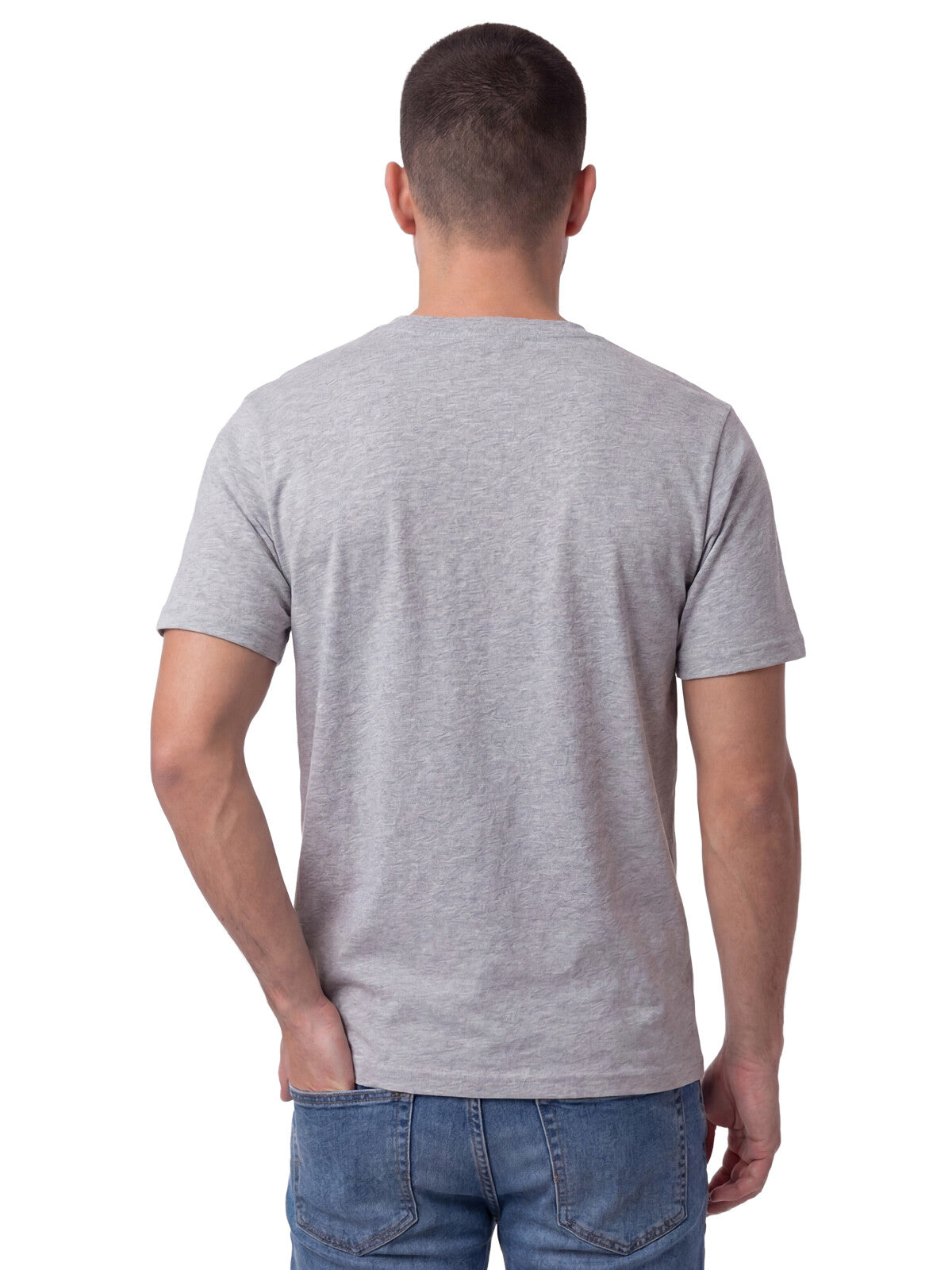 Polera Manga Corta Hombre Heritage Peoria Gris Cat