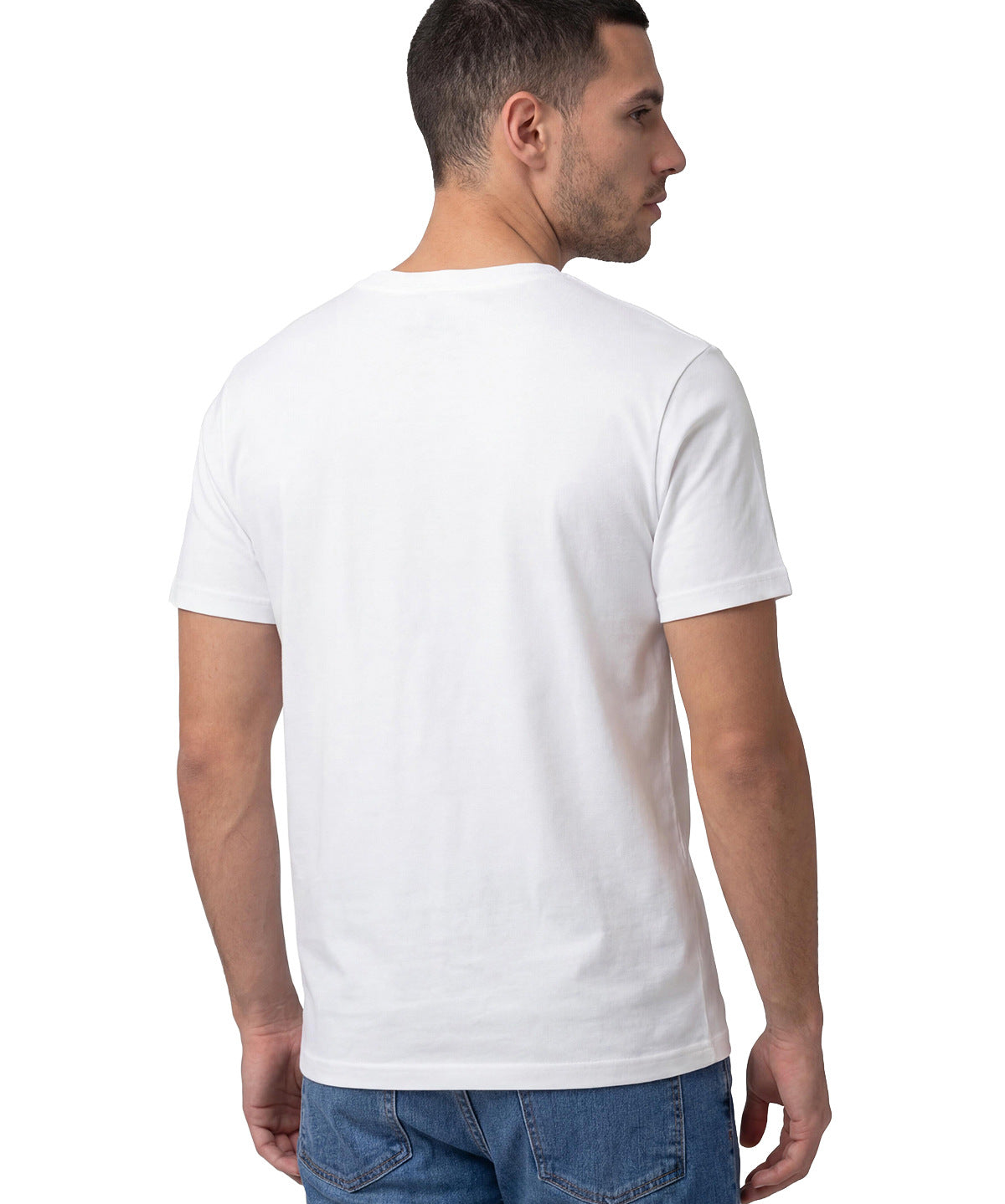 Polera Manga Corta Hombre Heritage Peoria Blanco Cat