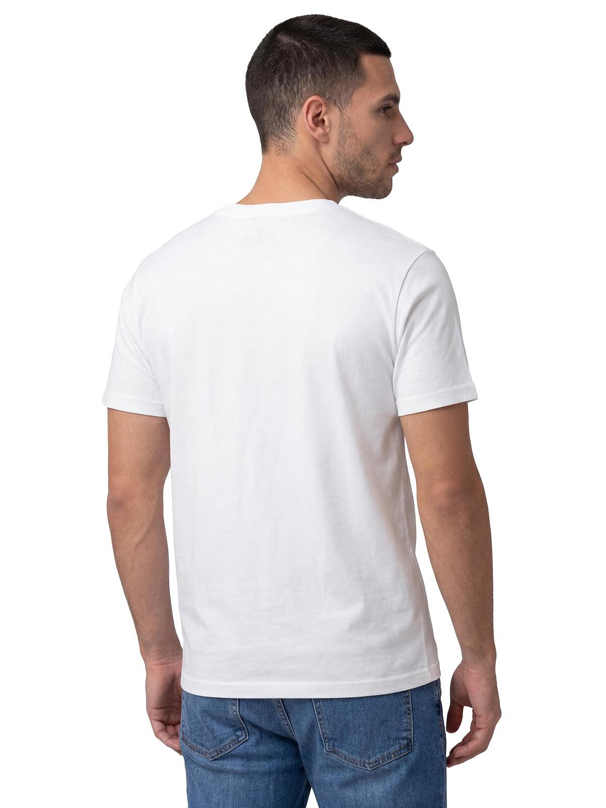 Polera Manga Corta Hombre Heritage Peoria Blanco Cat
