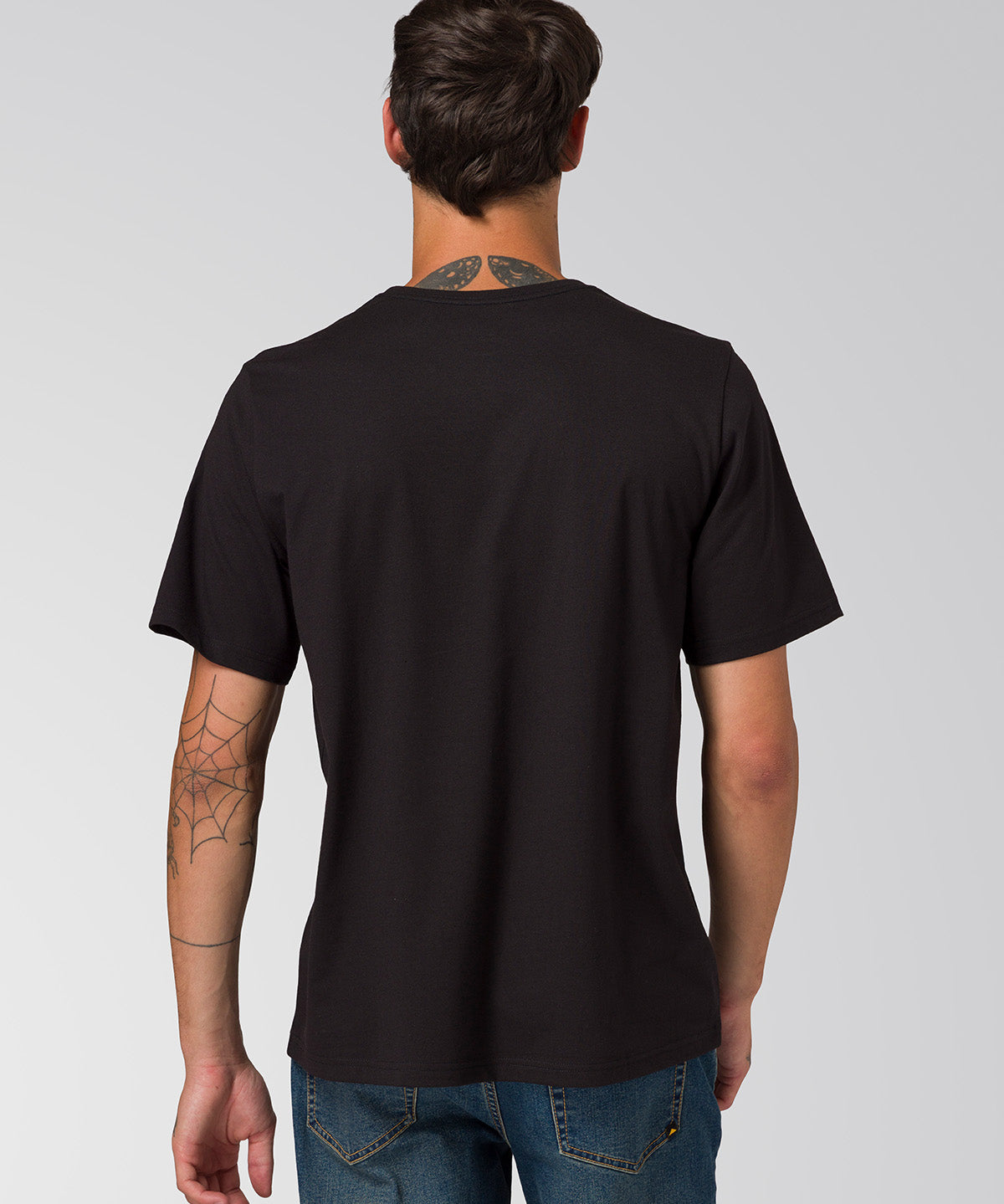 Polera Manga Corta Hombre Heritage Peoria Negro CAT