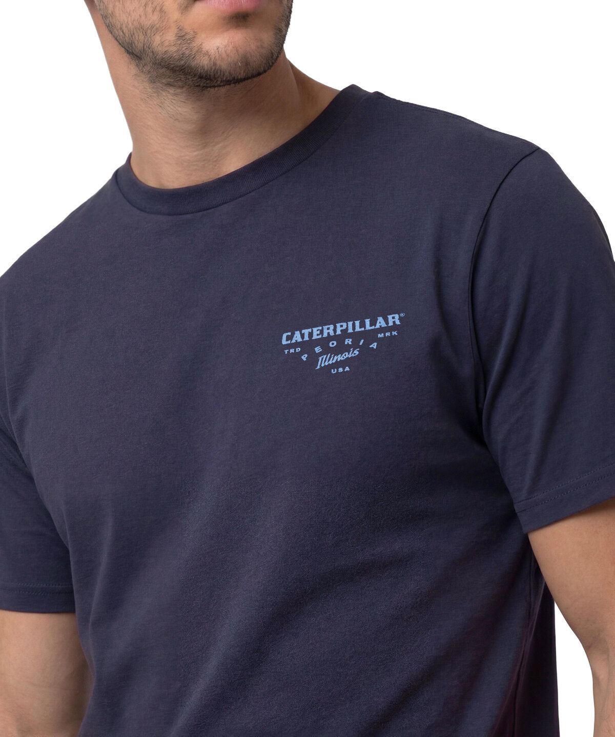 Polera Manga Corta Hombre Heritage Peoria Azul Cat