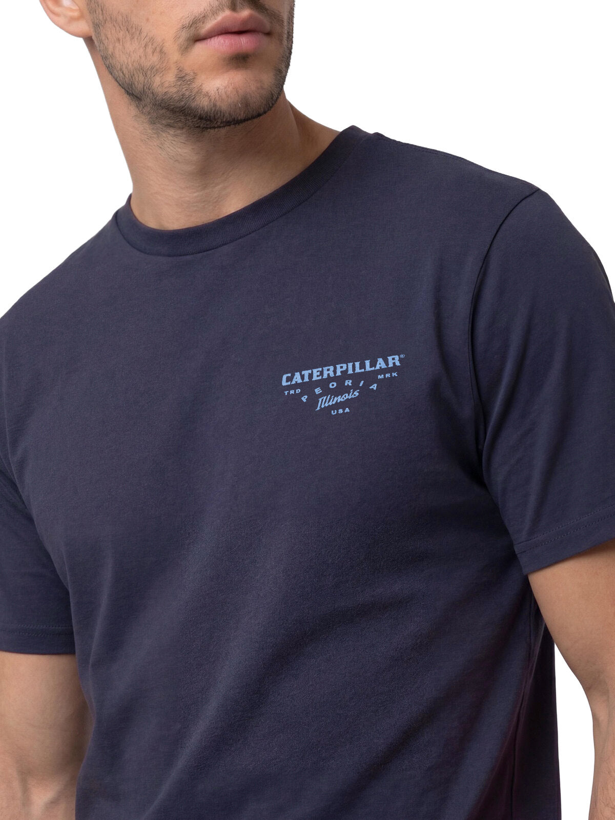 Polera Manga Corta Hombre Heritage Peoria Azul Cat