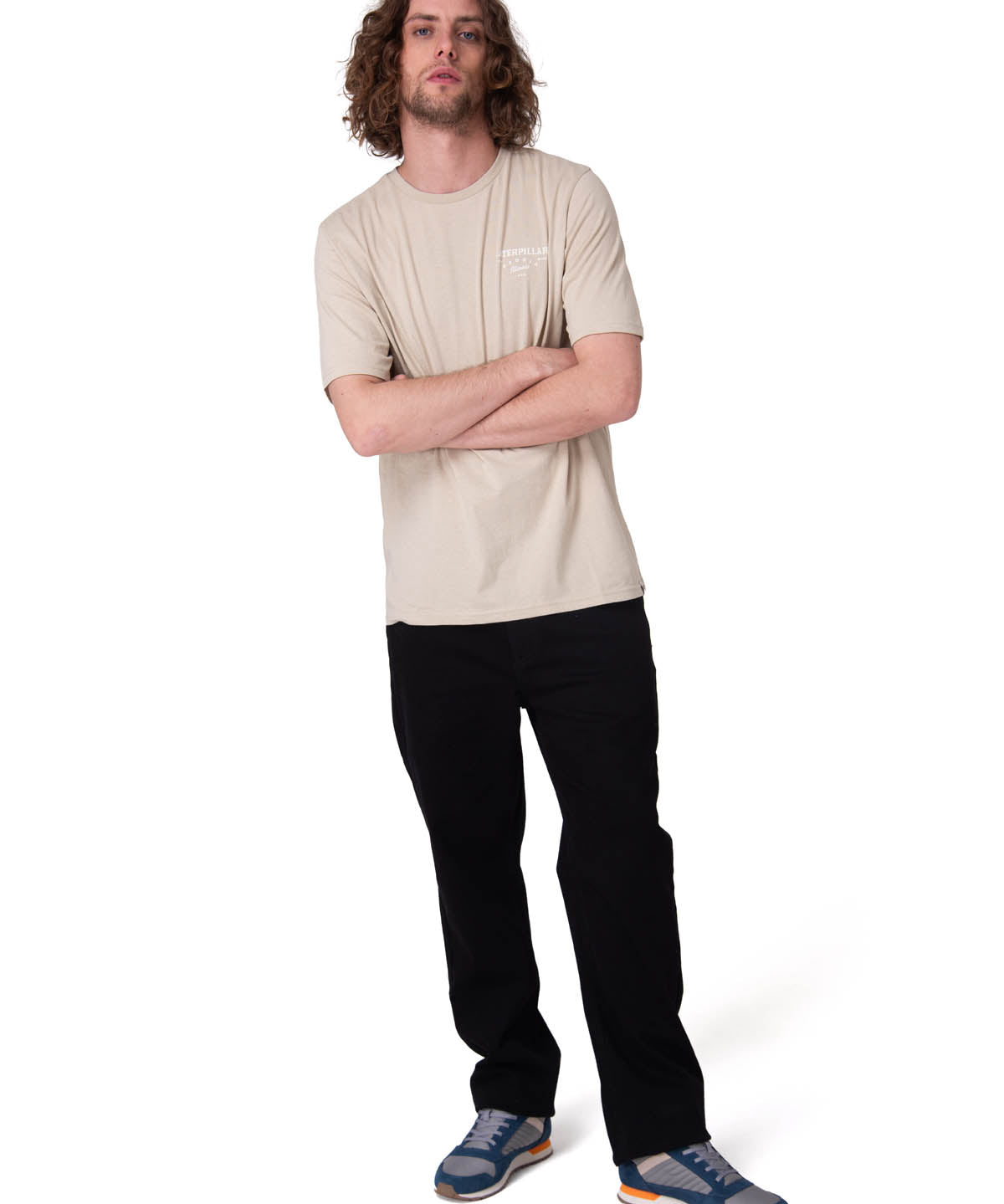 Polera Manga Corta Hombre Heritage Peoria Grap Beige/Crudo