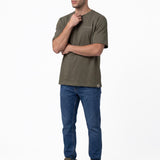 Polera Manga Corta Hombre Heritage Verde Cat