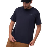 Polera Manga Corta Hombre Heritage Azul Cat