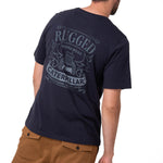 Polera Manga Corta Hombre Heritage Azul Cat