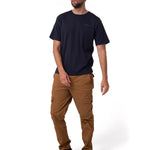 Polera Manga Corta Hombre Heritage Azul Cat