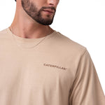 Polera Manga Corta Hombre Heritage Beige Cat