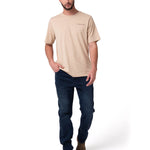 Polera Manga Corta Hombre Heritage Beige Cat