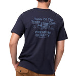 Polera Manga Corta Hombre Heritage Azul Oscuro Cat