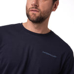 Polera Manga Corta Hombre Heritage Azul Oscuro Cat