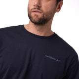 Polera Manga Corta Hombre Heritage Azul Oscuro Cat