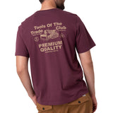 Polera Manga Corta Hombre Heritage Burdeo Cat