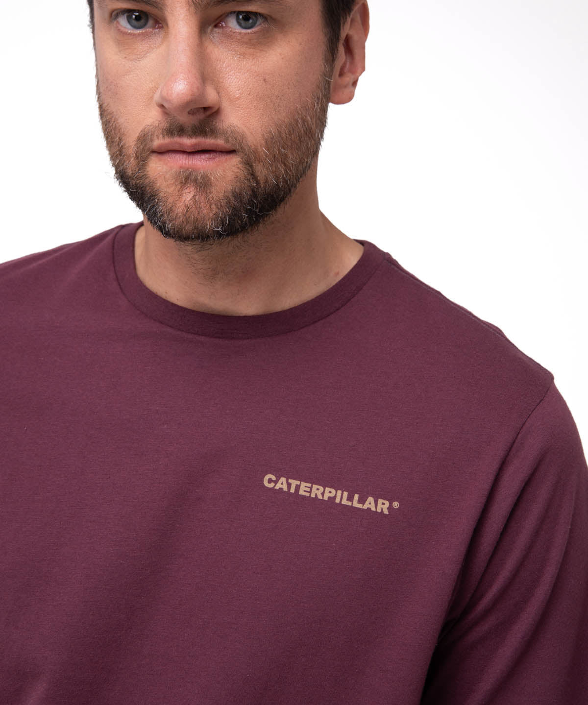 Polera Manga Corta Hombre Heritage Burdeo Cat