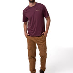 Polera Manga Corta Hombre Heritage Burdeo Cat