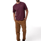 Polera Manga Corta Hombre Heritage Burdeo Cat