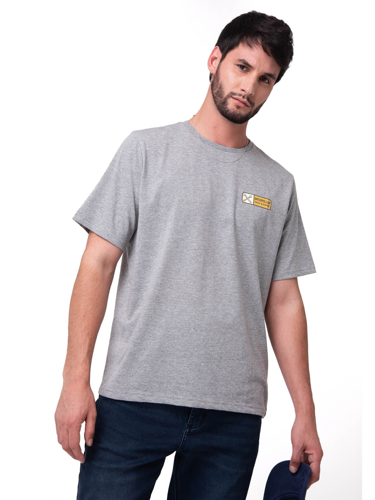 Polera Manga Corta Hombre Sales And Service Gris Cat