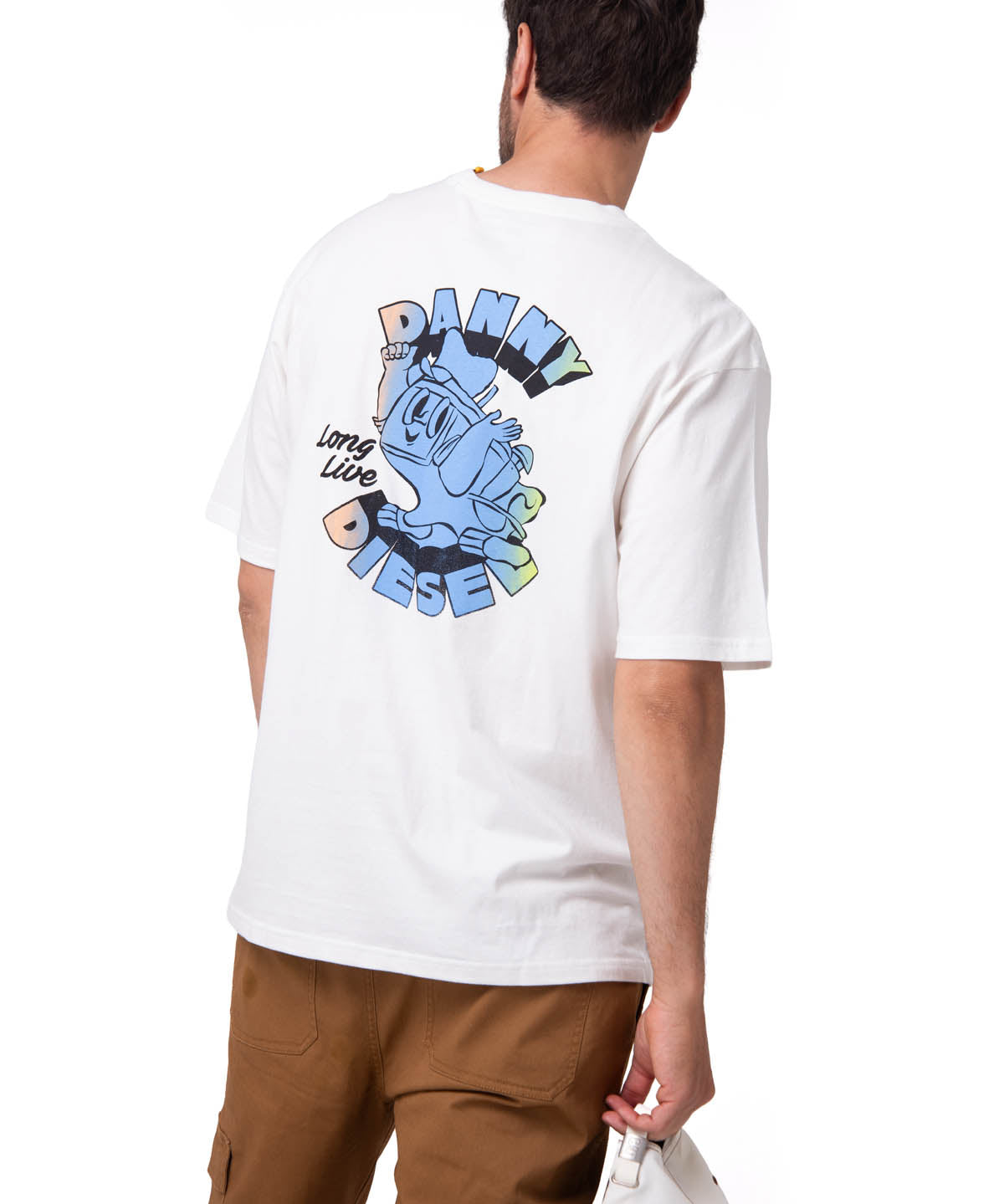 Polera Manga Corta Hombre Relaxed Danny Blanco Cat