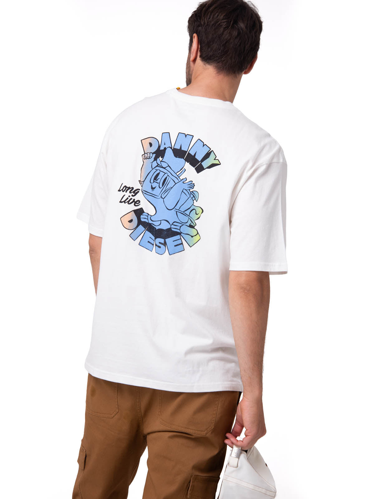 Polera Manga Corta Hombre Relaxed Danny Blanco Cat