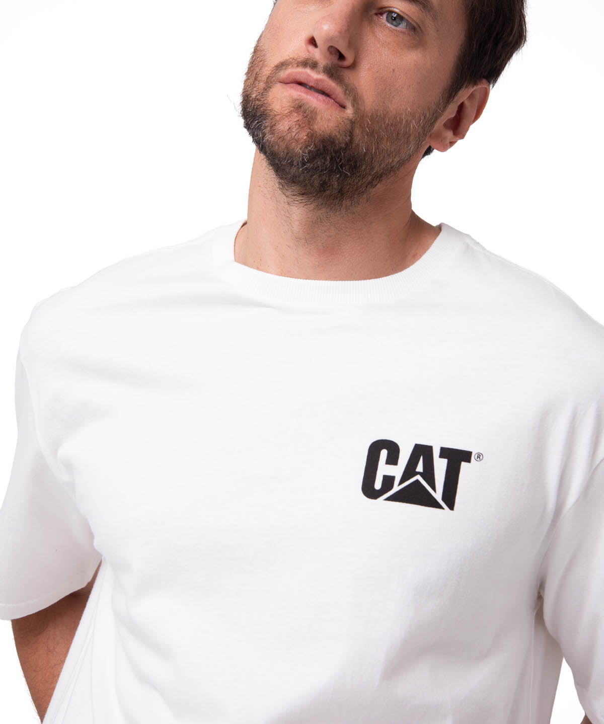 Polera Manga Corta Hombre Relaxed Danny Blanco Cat