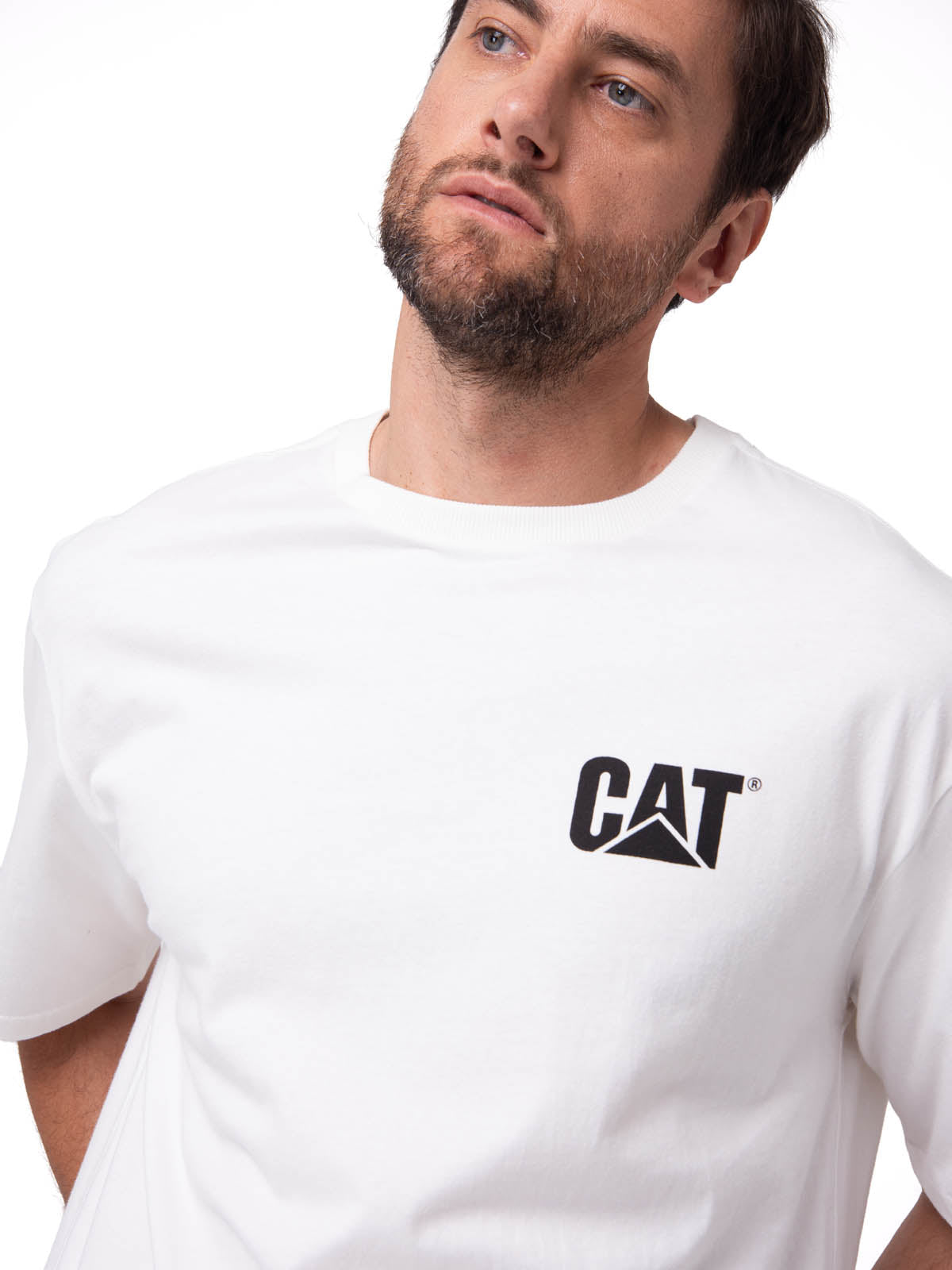 Polera Manga Corta Hombre Relaxed Danny Blanco Cat