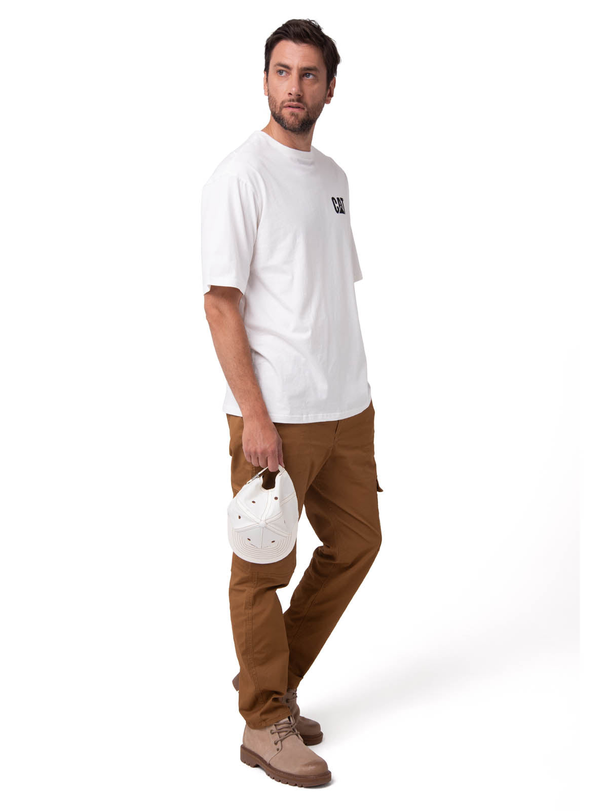 Polera Manga Corta Hombre Relaxed Danny Blanco Cat
