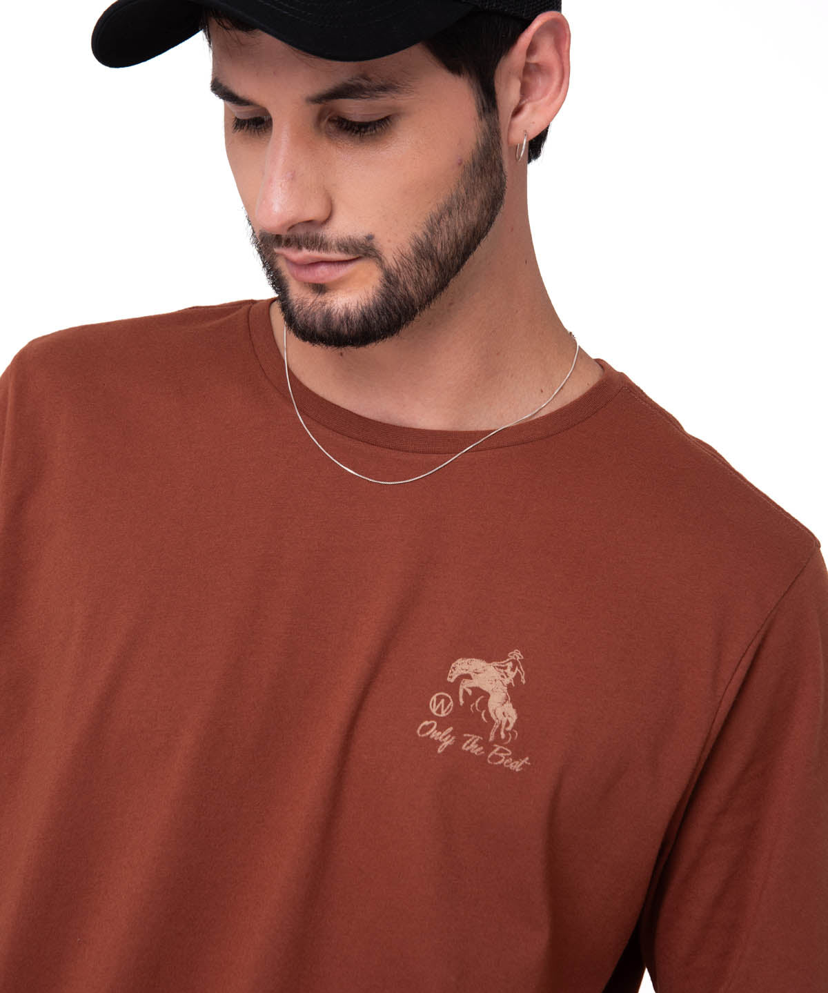 Polera Manga Corta Hombre Western Café Cat