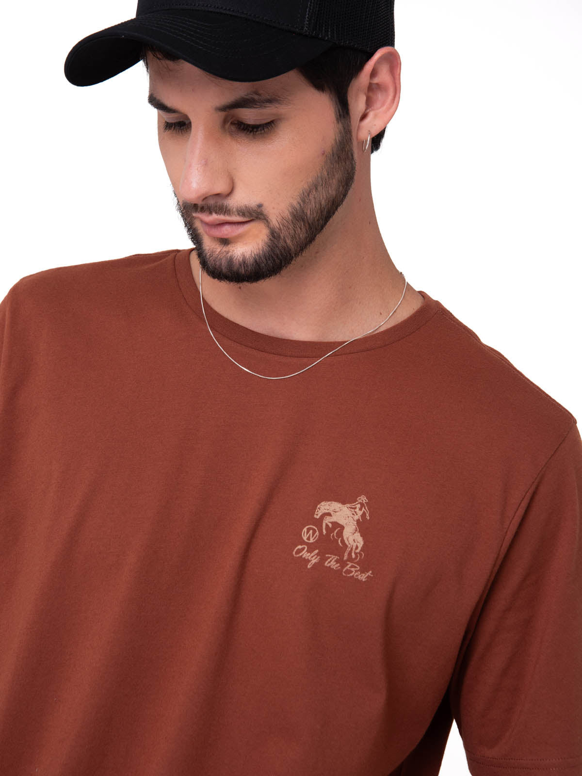 Polera Manga Corta Hombre Western Café Cat