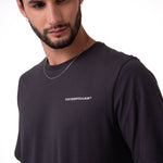 Polera Manga Corta HombreDiseño  Western Gris Oscuro Cat