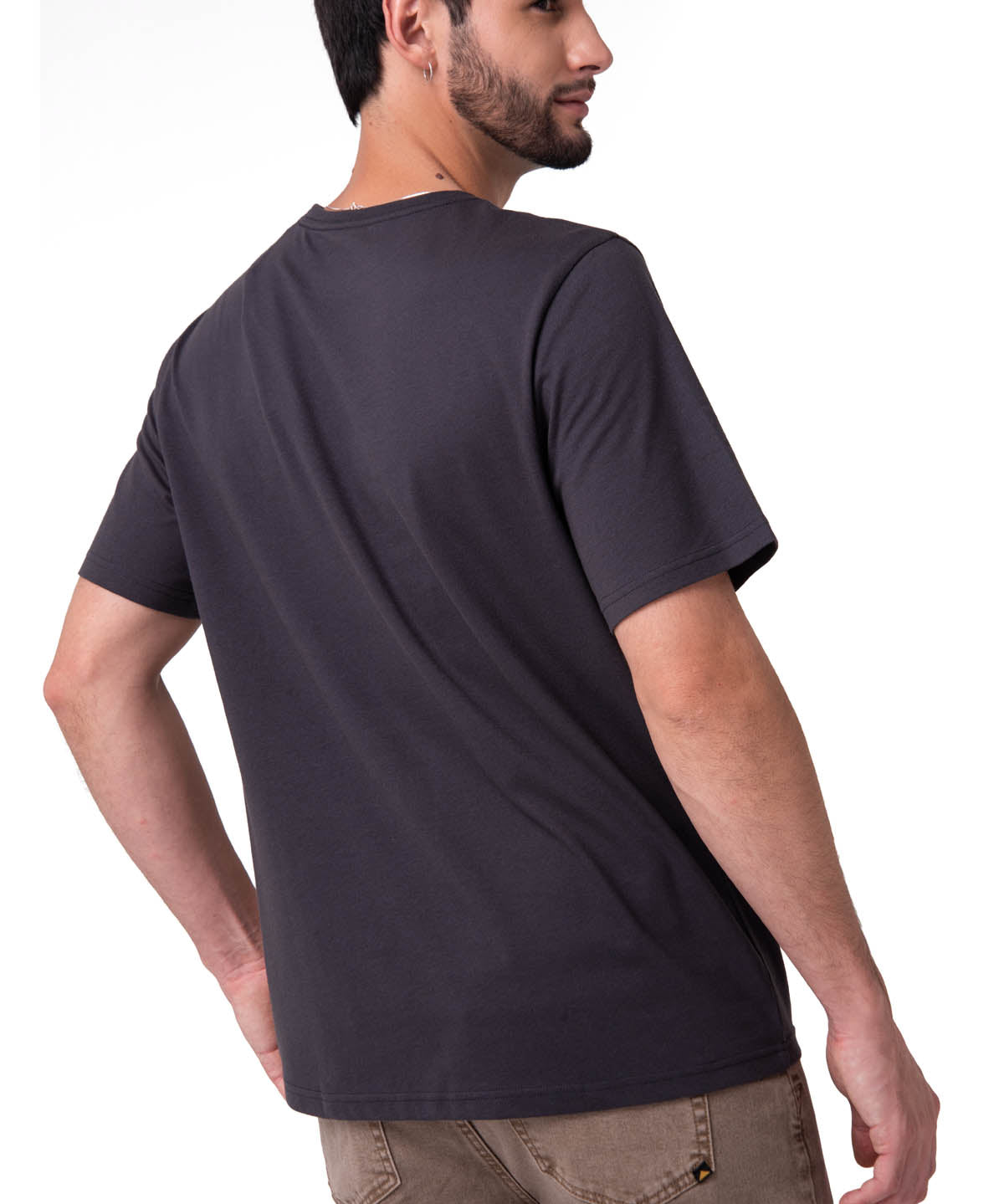 Polera Manga Corta Hombre Western Gris Oscuro Cat