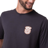 Polera Manga Corta Hombre Western Gris Oscuro Cat