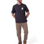 Polera Manga Corta Hombre Western Gris Oscuro Cat