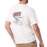 Polera Manga Corta Hombre Western Blanco Cat