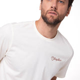 Polera Manga Corta Hombre Western Blanco Cat