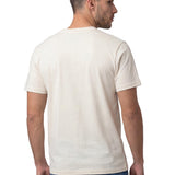 Polera Manga Corta Hombre Diseño Western Blanco Cat