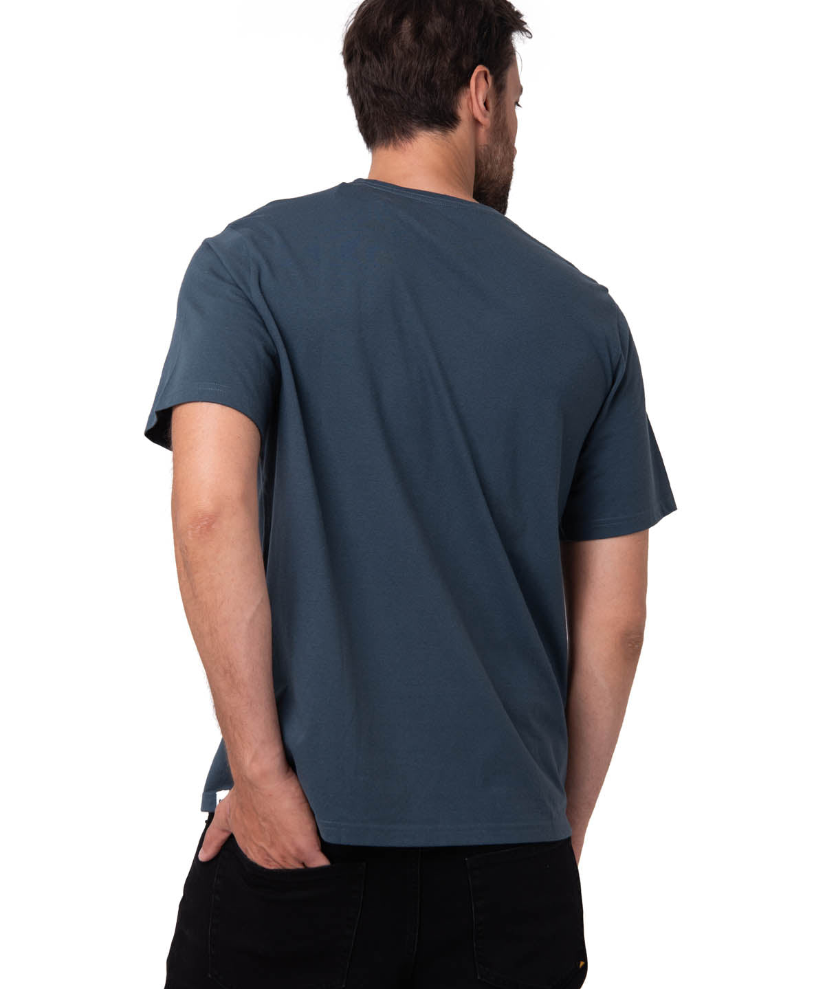 Polera Manga Corta Hombre Varsity Azul Cat