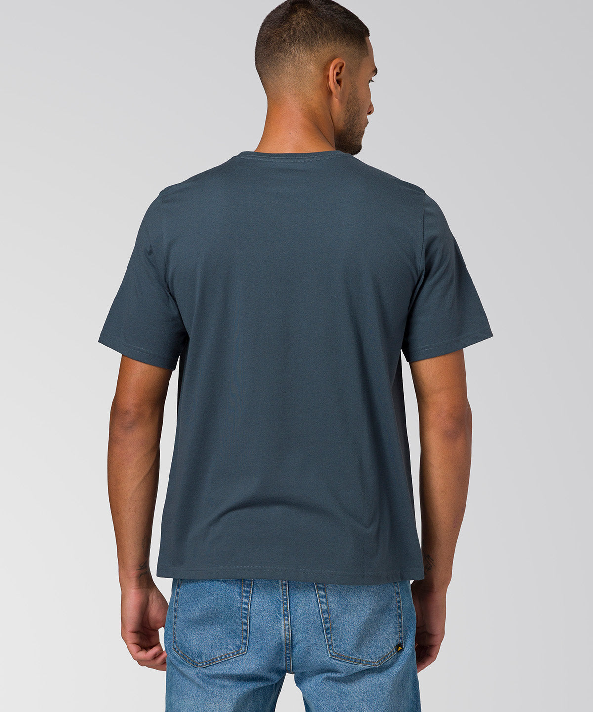 Polera Manga Corta Hombre Varsity Azul Cat