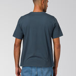 Polera Manga Corta Hombre Varsity Azul Cat