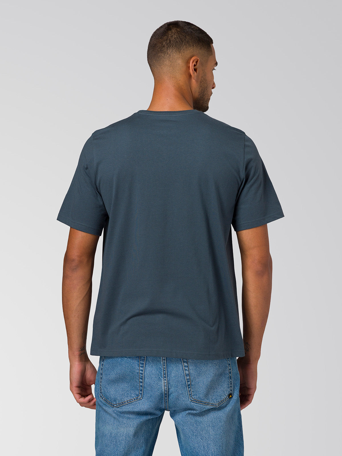 Polera Manga Corta Hombre Varsity Azul Cat