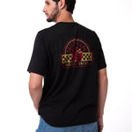 Polera Manga Corta Hombre Diseño Moto Negro Cat
