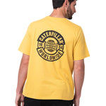 Polera Manga Corta Hombre Graphic Moto Amarillo Cat