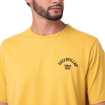 Polera Manga Corta Hombre Graphic Moto Amarillo Cat