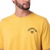 Polera Manga Corta Hombre Graphic Moto Amarillo Cat