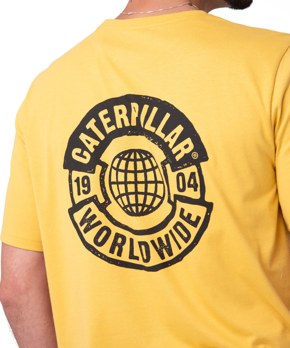 Polera Manga Corta Hombre Graphic Moto Amarillo Cat