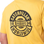 Polera Manga Corta Hombre Graphic Moto Amarillo Cat