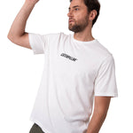 Polera Manga Corta Hombre Graphic Moto Blanco Cat